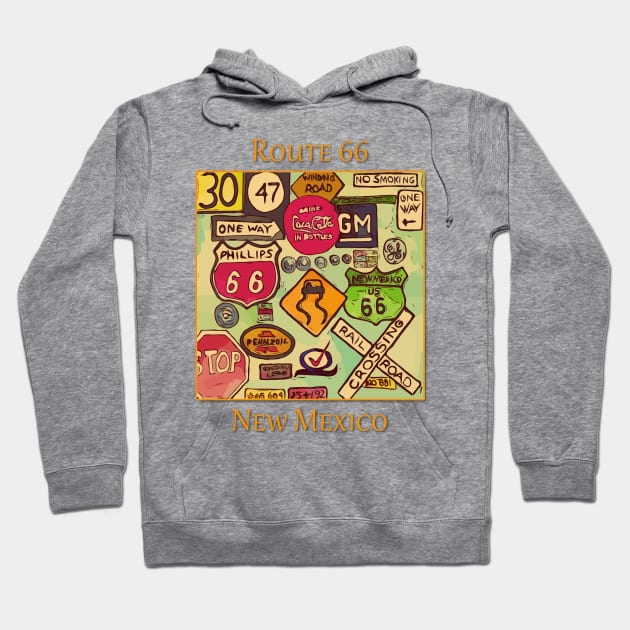 Signs from the historic Route 66 Hoodie by WelshDesigns